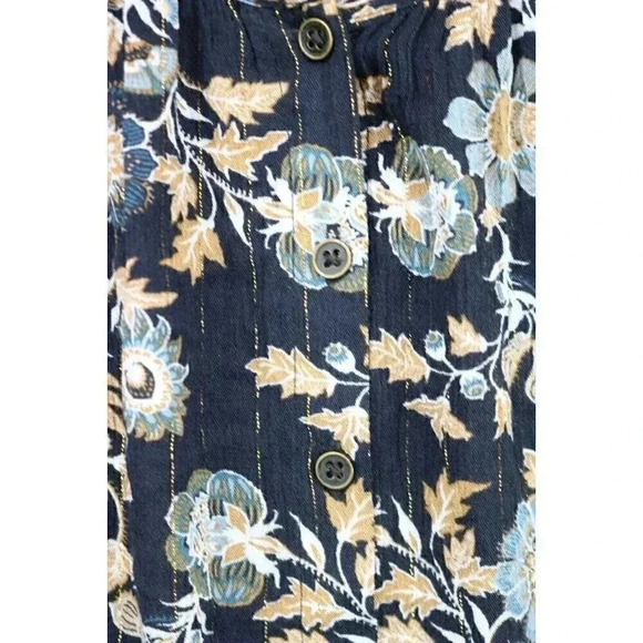 Knox Rose Button Down Blouse-1/2 Balloon Sleeves-Size XL-Gold Metallics - Picture 3 of 7